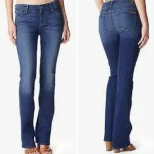 7 For All Mankind The Skinny Bootcut Denim Jeans Womens 30 Blue Stretch Mid-Rise